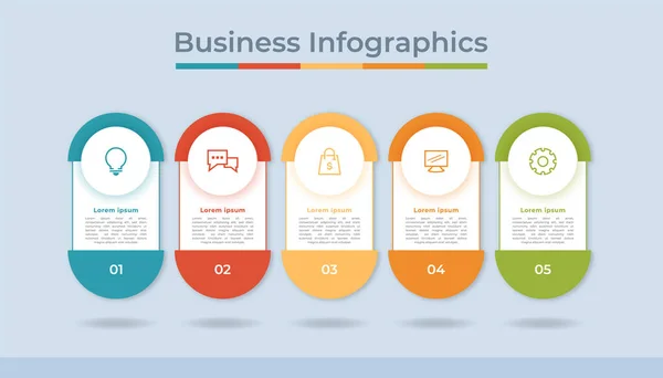 Timeline Infographics Gráfico Processo Visualização Dados Negócios Gráfico Diagrama Abstrato — Vetor de Stock