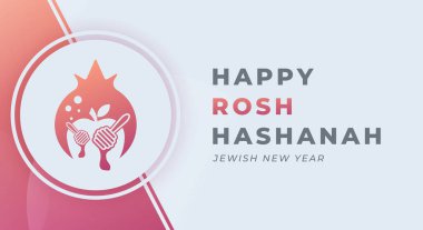 Rosh Hashanah Günü Kutlama Vektörü Tasarım İllüstrasyonunuz kutlu olsun. Arkaplan, Poster, Sancak, Reklam, Tebrik Kartı veya Yazdırma Elemanı Şablonu
