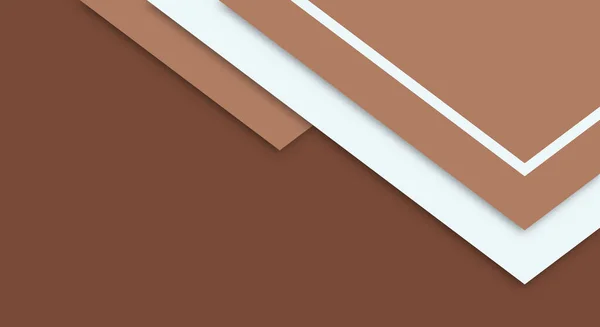 Forma Simple Abstracta Con Fondo Color Blanco Marrón Con Estilo — Vector de stock