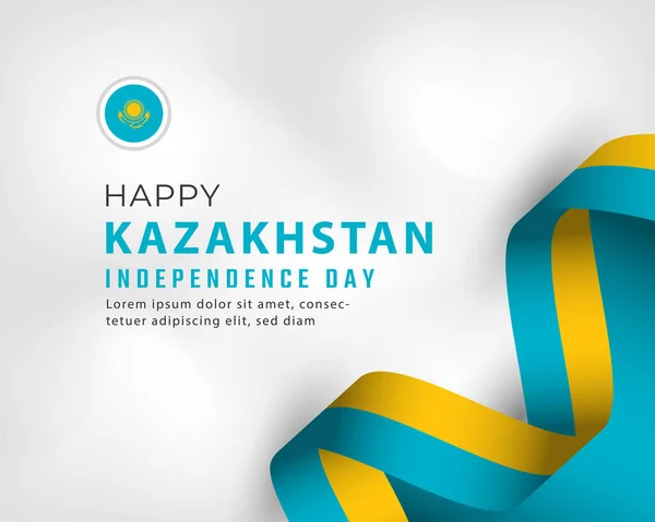 Feliz Dia Independência Cazaquistão Dezembro Celebration Vector Design Illustration Modelo — Vetor de Stock