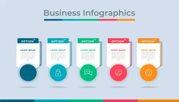 Timeline Infographics Gráfico Processo Visualização Dados Negócios Gráfico Diagrama Abstrato — Vetor de Stock