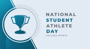 Mutlu Ulusal Öğrenciler - Atletizm Günü Nisan Kutlama Vektör Tasarımı Çizimi. Arkaplan, Poster, Sancak, Reklam, Tebrik Kartı veya Yazdırma Elemanı Şablonu