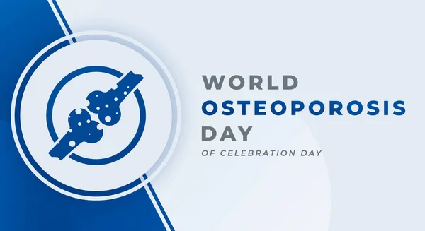 Всемирный День Остеопороза Празднование Векторного Дизайна Иллюстрация Фона Плакат Баннер — стоковый вектор