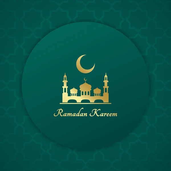 Ramadán Kareem Carta Felicitación Islámica Banner Para Celebrar Mes Santo — Vector de stock
