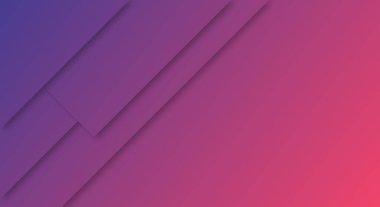 Broşürler veya İniş Sayfaları Şablonu için Soyut Mavi ve Pembe Gradyan Geometrik Kağıt Kesim Biçimi