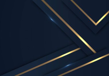 Parlak Soyut Altın Çizgiler Çapraz Üst üste Lüks Karanlık Donanma Mor Arkaplanı Metin için Boşluğu Kopyala