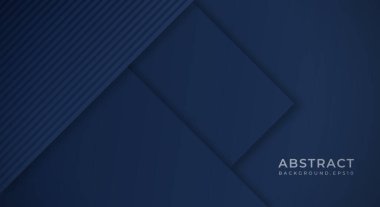 Koyu mavi kağıt katmanlı soyut arkaplan. Dekoratif web düzeni, Poster, Banner, Şirket Broşürü ve Seminer Şablonu Tasarımı için kullanılabilir