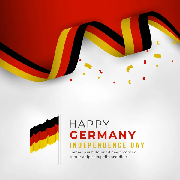 Stock vector Happy Germany Independence Day October 3th Celebration Vector Design Illustration. Template for Poster, Banner, Advertising, Greeting Card or Print Design Element