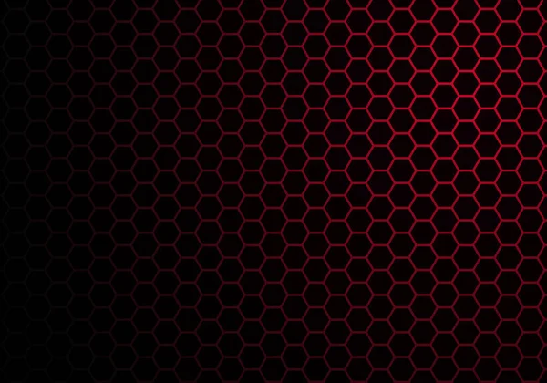 Abstraktní Červená Světlá Šestihranná Čára Šedé Moderní Luxusní Futuristické Pozadí — Stockový vektor