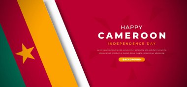 Mutlu Kamerun Bağımsızlık Günü Kâğıt Kesme Şekilleri Poster, Bayrak, Reklam Kartı, Tebrik Kartı Resimleri