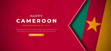 Mutlu Kamerun Bağımsızlık Günü Kâğıt Kesme Şekilleri Poster, Bayrak, Reklam Kartı, Tebrik Kartı Resimleri