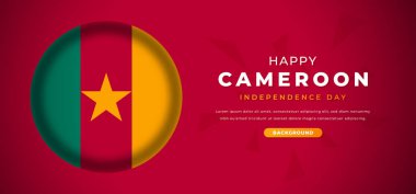 Mutlu Kamerun Bağımsızlık Günü Kâğıt Kesme Şekilleri Poster, Bayrak, Reklam Kartı, Tebrik Kartı Resimleri