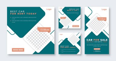 Çevrimiçi Pazarlama İçin Araba Kiralama Sosyal Medya Postası Banner, Hikaye ve İnternet İlanlarıComment