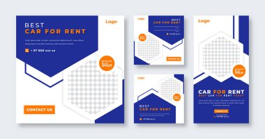 Çevrimiçi Pazarlama İçin Araba Kiralama Sosyal Medya Postası Banner, Hikaye ve İnternet İlanlarıComment