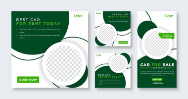 Çevrimiçi Pazarlama İçin Araba Kiralama Sosyal Medya Postası Banner, Hikaye ve İnternet İlanlarıComment