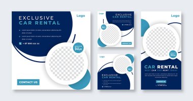 Çevrimiçi Pazarlama İçin Araba Kiralama Sosyal Medya Postası Banner, Hikaye ve İnternet İlanlarıComment
