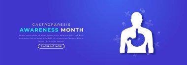 Gastroparesis Farkındalık Ay Kağıdı Arkaplan, Poster, Bayrak, Reklam Kartı, Tebrik Kartı için Stil Vektör Tasarımı İllüstrasyonu