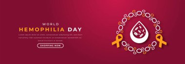 World Hemophilia Day Paper cut style Vector Design Illustration for Background, Poster, Banner, Advertising, Greeting Card clipart