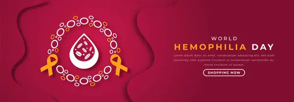 Světová Hemofilie Day Papír Střih Styl Vektorový Design Ilustrace Pro Royalty Free Stock Vektory