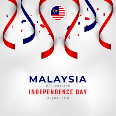 31 Ağustos Bağımsızlık Günü 'nüz kutlu olsun. Kutlama Vektörü Tasarım İllüstrasyonu. Poster, Bayrak, Reklam, Tebrik Kartı veya Yazdırma Elemanı Şablonu