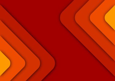 Turuncu Arkaplan Geometrik Katman Kağıt Kesimi Boşluk Tasarımı
