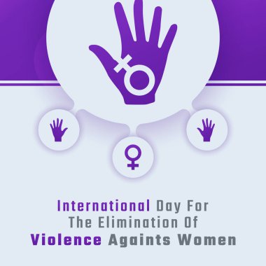 Kadınlara Karşı Şiddetin Önlenmesi İçin Uluslararası Gün Kutlama Vektör Tasarımı Arkaplan, Poster, Bayrak, Reklam Kartı, Tebrik Kartı İllüstrasyonu