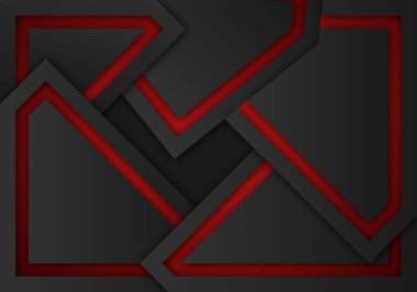 Boş Alan Tasarımı ile Soyut Kırmızı Ok Koyu Gri Gölge Çizgisi Modern Geleceğin Geometrik Üstüste bindirme Kağıt Kesme Biçimi