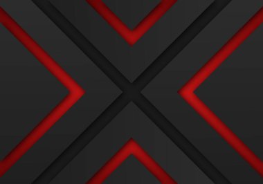 Boş Alan Tasarımı ile Soyut Kırmızı Ok Koyu Gri Gölge Çizgisi Modern Geleceğin Geometrik Üstüste bindirme Kağıt Kesme Biçimi