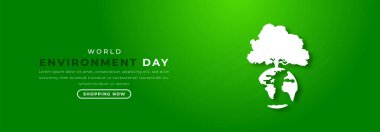 Dünya Çevre Günü Kağıdı, Arkaplan, Poster, Afiş, Reklamcılık, Tebrik Kartı için Stil Vektör Tasarımı Resmileştirmesi