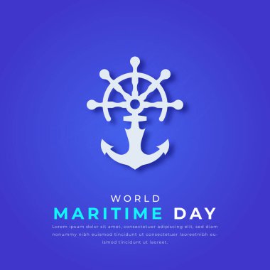 Dünya Denizcilik Günü Kağıdı, Arkaplan, Poster, Bayrak, Reklamcılık, Tebrik Kartı için Stil Vektör Tasarımı İllüstrasyonu