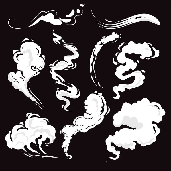 Humo Nubes Anime Vector Ilustrador — Vector de stock