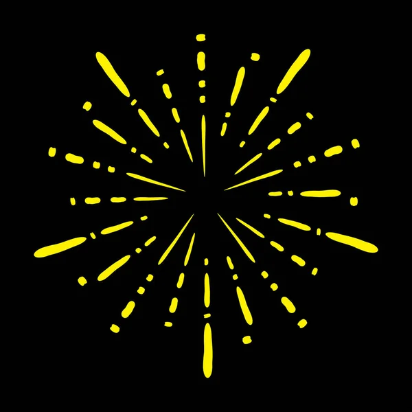 Yıldız Patlaması Klasik Logolar Için Retro Simgesini Kıvılcımlar — Stok Vektör