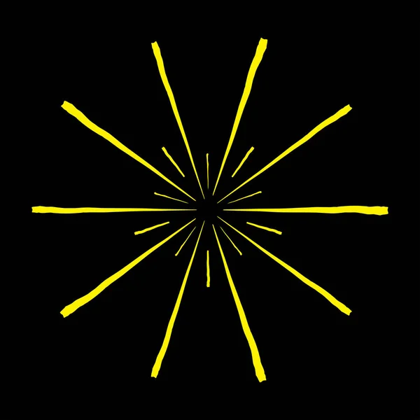 Yıldız Patlaması Klasik Logolar Için Retro Simgesini Kıvılcımlar — Stok Vektör