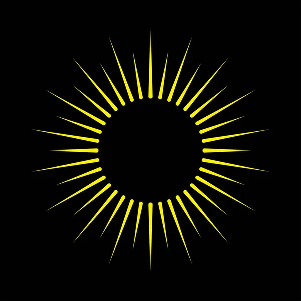 サンバーストはヴィンテージロゴの看板のためのレトロアイコンを火花ベクトルイラスト — ストックベクタ