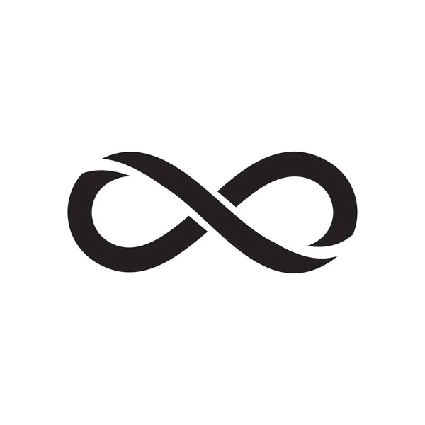 Sonsuzluk Logosu Sembol Şablonu Vektör Illüstrasyonu — Stok Vektör