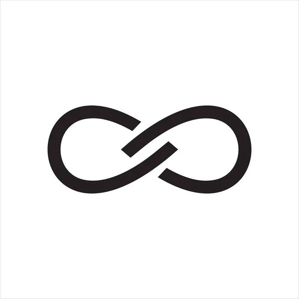 Logo Infinito Simbolo Modello Icone Vettoriale Illustrazione — Vettoriale Stock