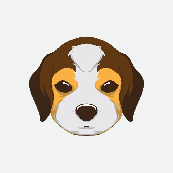Illustrazione Vettoriale Una Testa Razza Canina — Vettoriale Stock