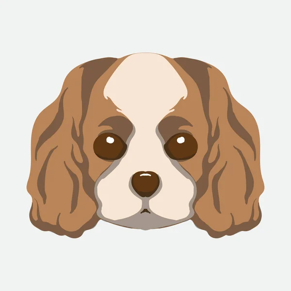 Ilustrasi Vektor Logo Kepala Anjing Kepala Breed Anjing Yang Digambar - Stok Vektor