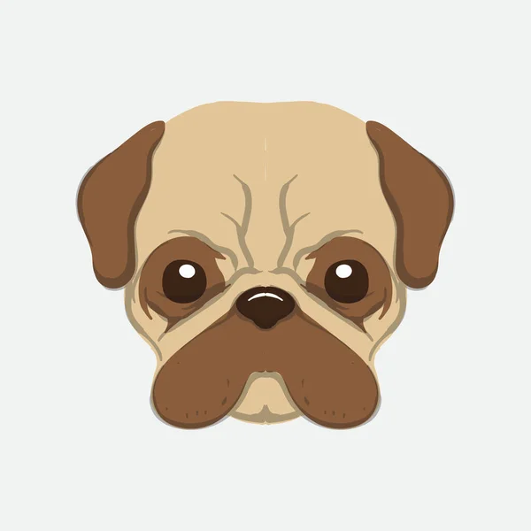 Head Dog Logo Vektor Illustration Hand Gezeichnet Dog Breed Head — Stockvektor