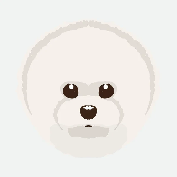 Cute Head Dog Vector Illustration — Stock Vector