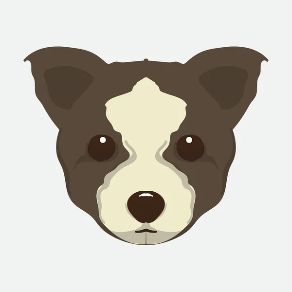 Cute Head Dog Vector Illustration Pet Dog Vector Cute Dog — Archivo Imágenes Vectoriales
