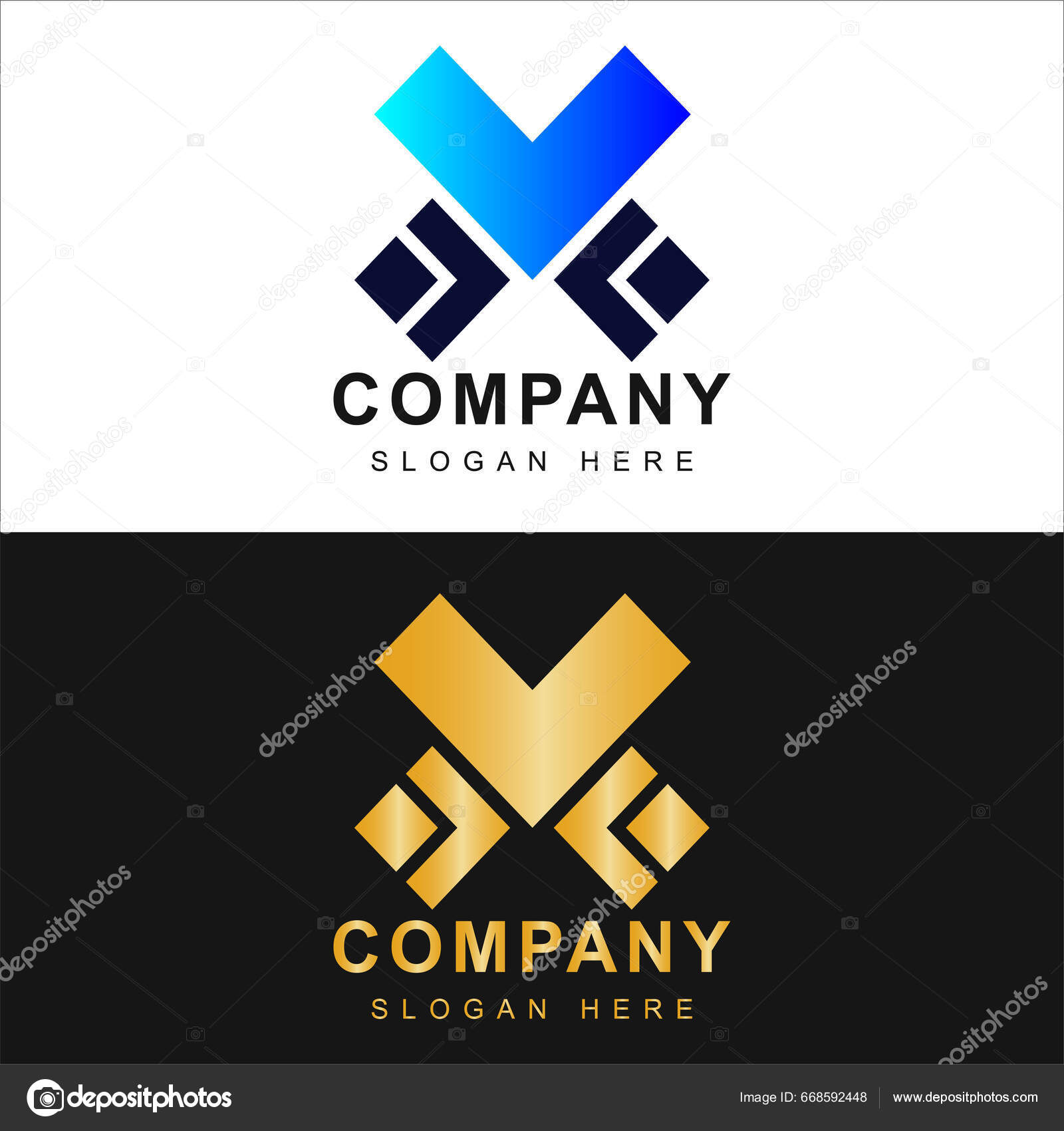 Abstract Geometric Logo Design Perfect Business Company Logo Stock