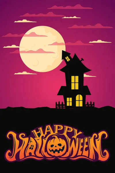 Halloweenfest Ljust Fana Set Helloween Vektor Banner Design Glad Halloween — Stock vektor
