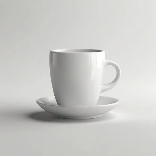 Beyaz Kahve Bardağı Mockup Stok Fotoğraf
