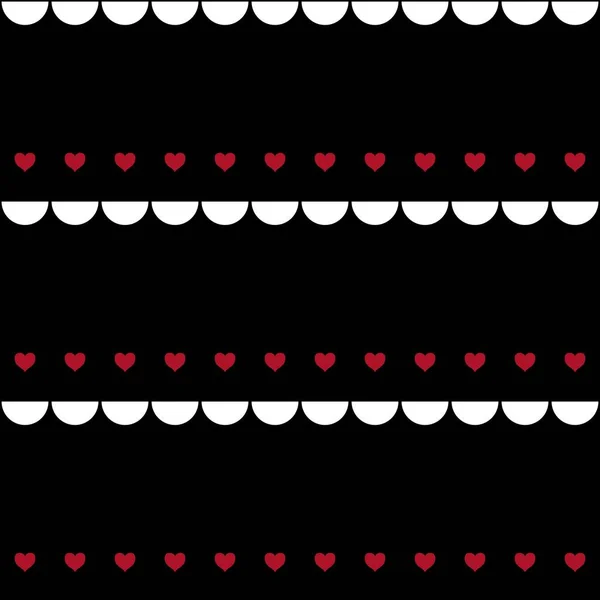 Schöne Herzen Tringle Gemischte Linien Streifen Muster Hintergrunddesign — Stockfoto