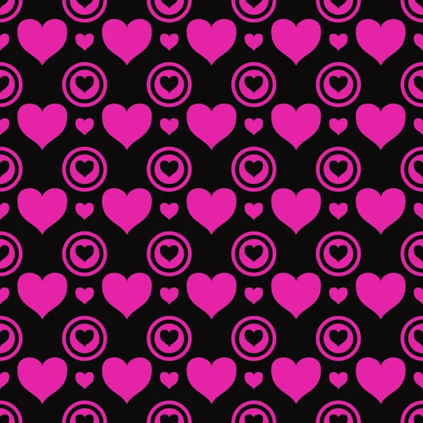 Płynny Wzór Różowym Tłem Serca Ilustracja Wektora Cudowny Dzień Walentynki — Zdjęcie stockowe