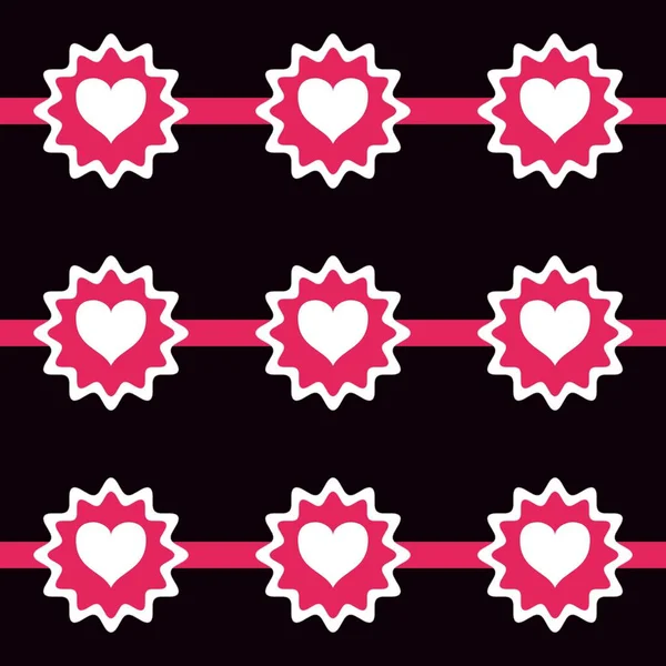 Bezproblémový Vzor Růžovým Srdcem Pozadí Vektorová Ilustrace Krásný Den Valentýn — Stock fotografie