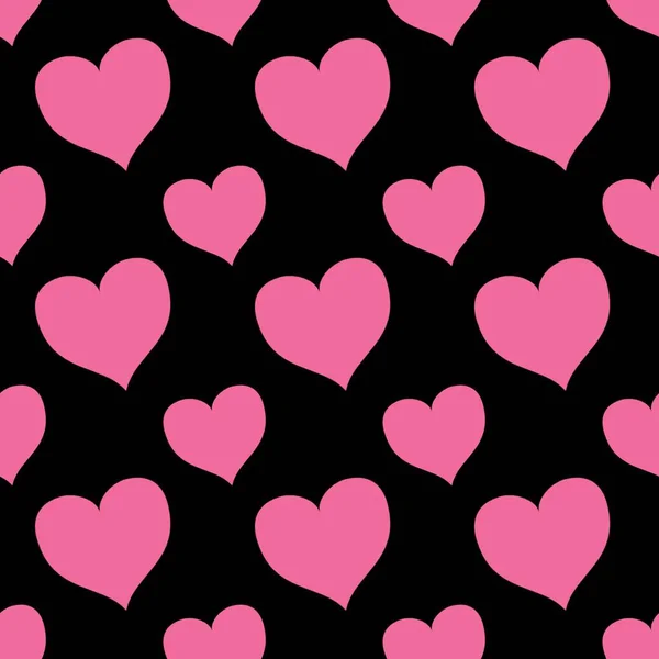 Seamless Pattern Pink Hearts Background Vector Illustration Lovely Day Valentine — Stock Photo, Image