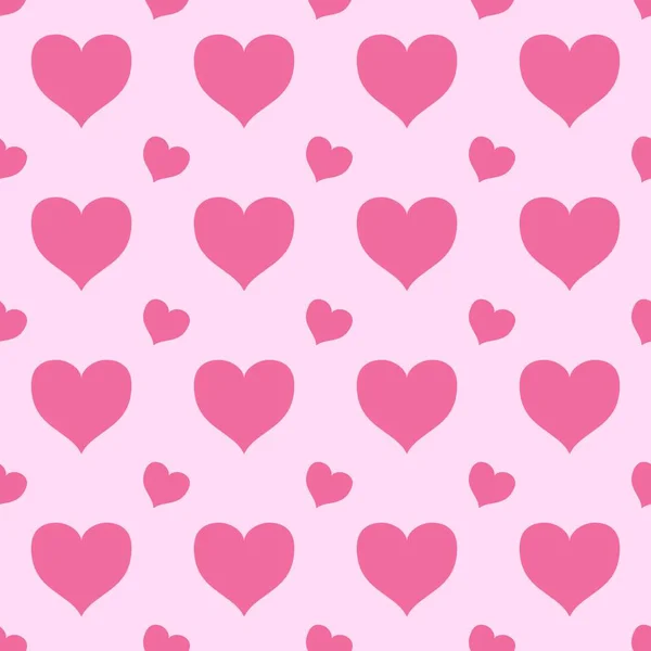 Naadloos Patroon Met Roze Hartjes Achtergrond Vector Illustratie Mooie Dag — Stockfoto