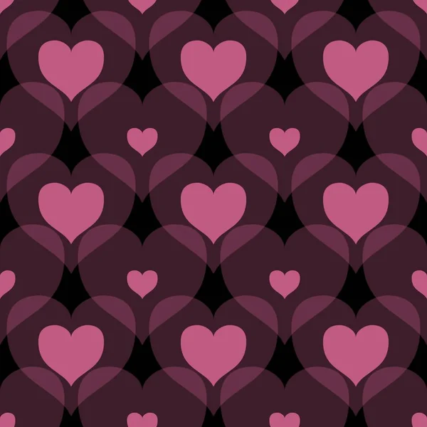 Naadloos Patroon Met Roze Hartjes Achtergrond Vector Illustratie Mooie Dag — Stockfoto
